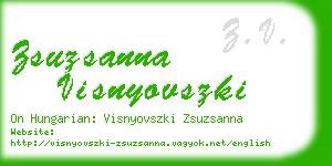 zsuzsanna visnyovszki business card